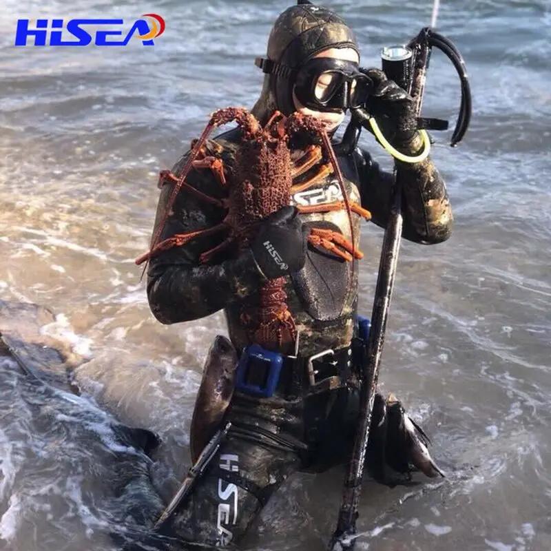 Hisea 1,5 мм Мужской Камуфляжный костюм для дайвинга YAMAMOTO SCR неопреновый костюм для подводной охоты теплый с капюшоном свободный Гладкий гидрокостюм для голени