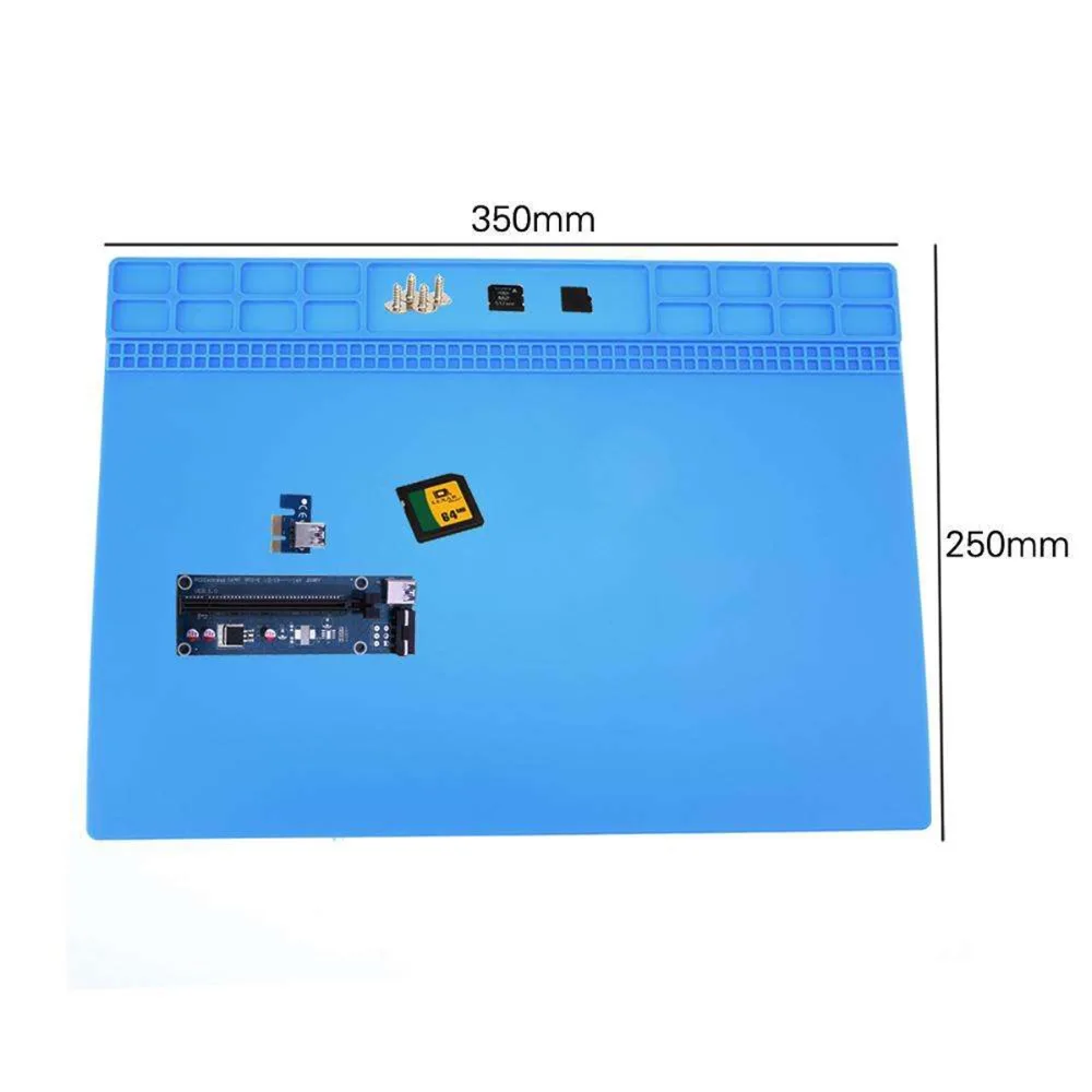 

35*25cm Heat-resistant Silicone Pad Desk Mat Repair Maintenance Heat Insulation Soldering Station Platform Location