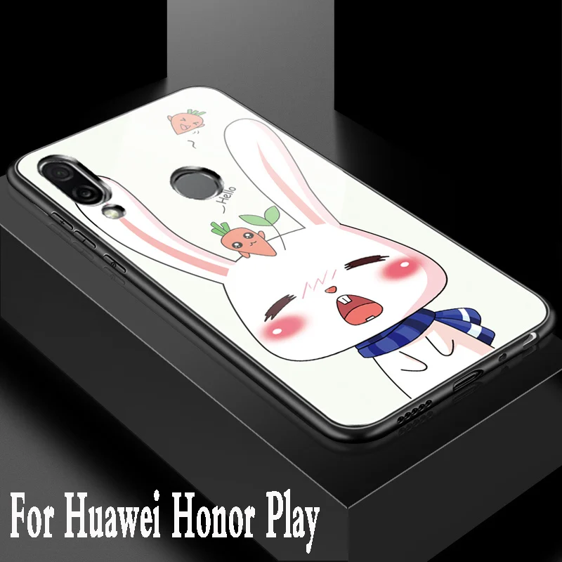 Чехол для Huawei Honor Play роскошный силиконовый бампер с закаленным стеклом 6 3 дюйма |
