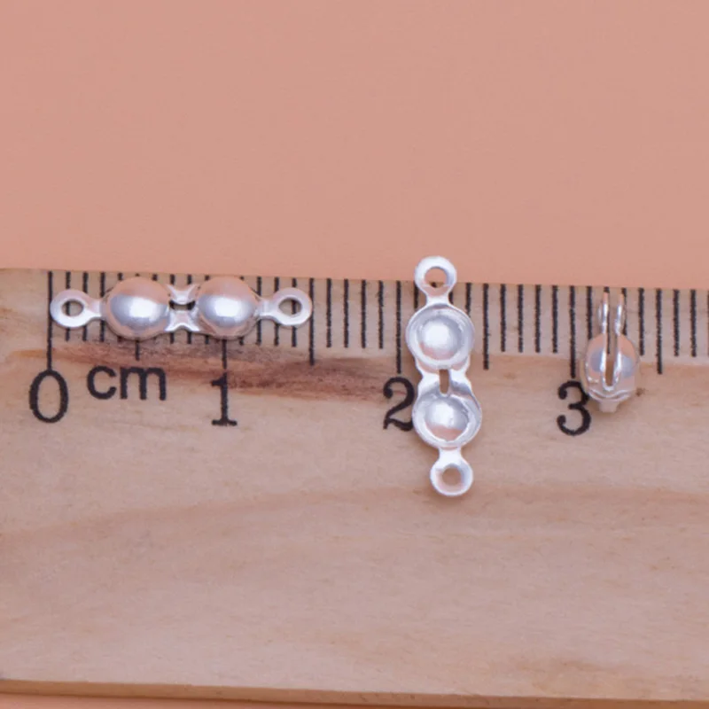 Цепь из серебряных шариков Концевая цепь серебристые Концевики для изготовления