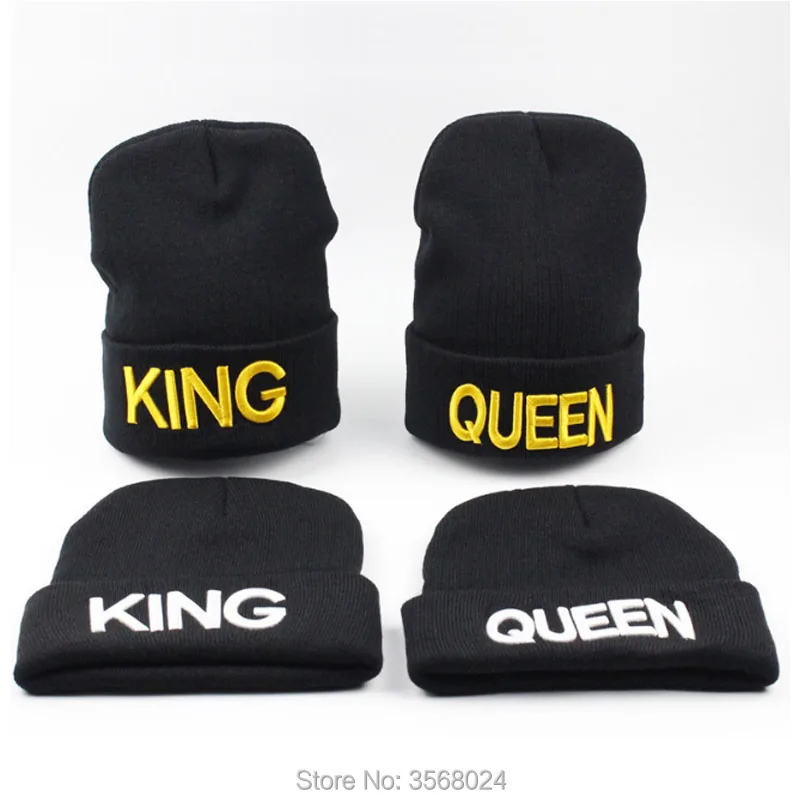 Зимние теплые вязаные шапки KING QUEEN Skullies &amp Beanies для взрослых и детей с объемной