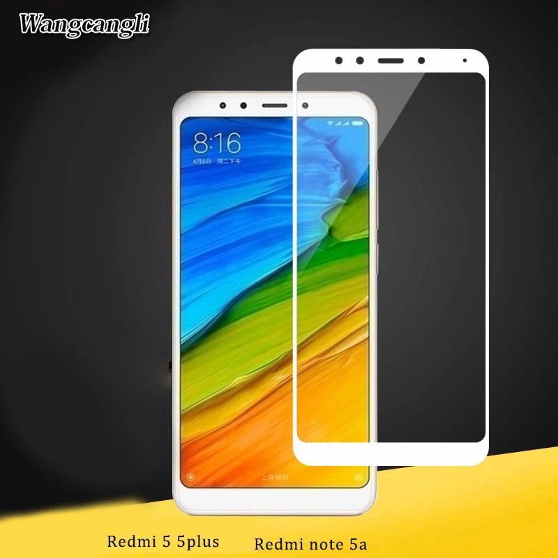 Защитное стекло wangcangli с твердыми краями для xiaomi redmi 5 plus экрана xiomi note 5a prime |