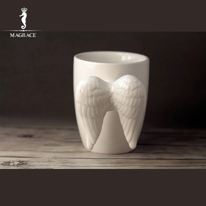 Кружка с крыльями ангела керамическая кружка молочным соком лимонная кофейная