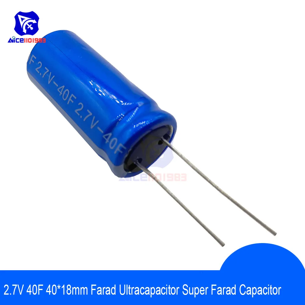Ultracapacitor 2 7 в 40F 40*18 мм низкая ESR высокая частота сверх яркий конденсатор 2.7V40F 40x18 для