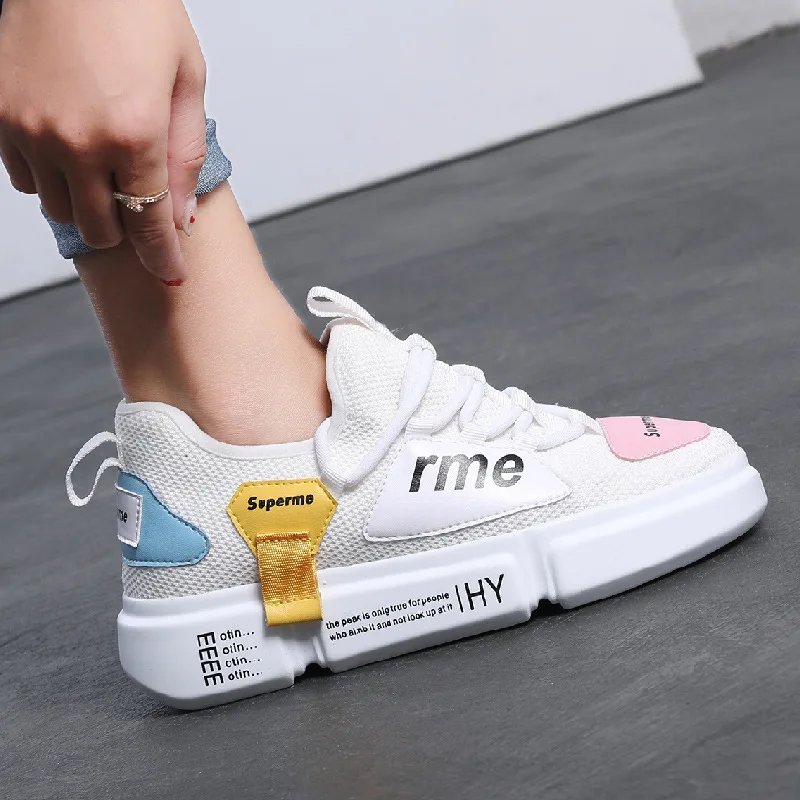 2018 г. модная женская обувь плетеная сетка с толстой подошвой для путешествий