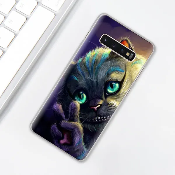009 Алиса в стране чудес чеширские кошки Чехол для телефона для samsung Galaxy S10e S10 Plus S7 S8 S9 Plus Note 8 9 10 Plus M30 жесткий чехол - Цвет: 009