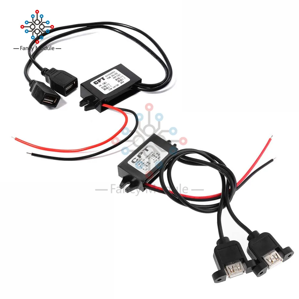 DC-DC автомобильный модуль преобразователя питания 12 В в 5 3 А 15 Вт Micro USB понижающий