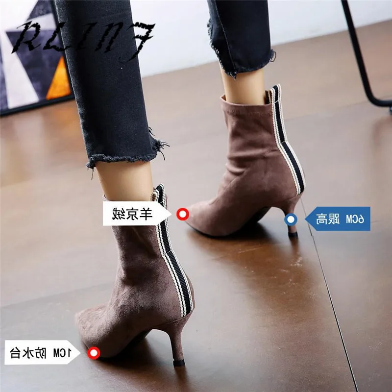 RLINF острым принцессы на высоком каблуке Новый Цвет подходящая трубка эластичные