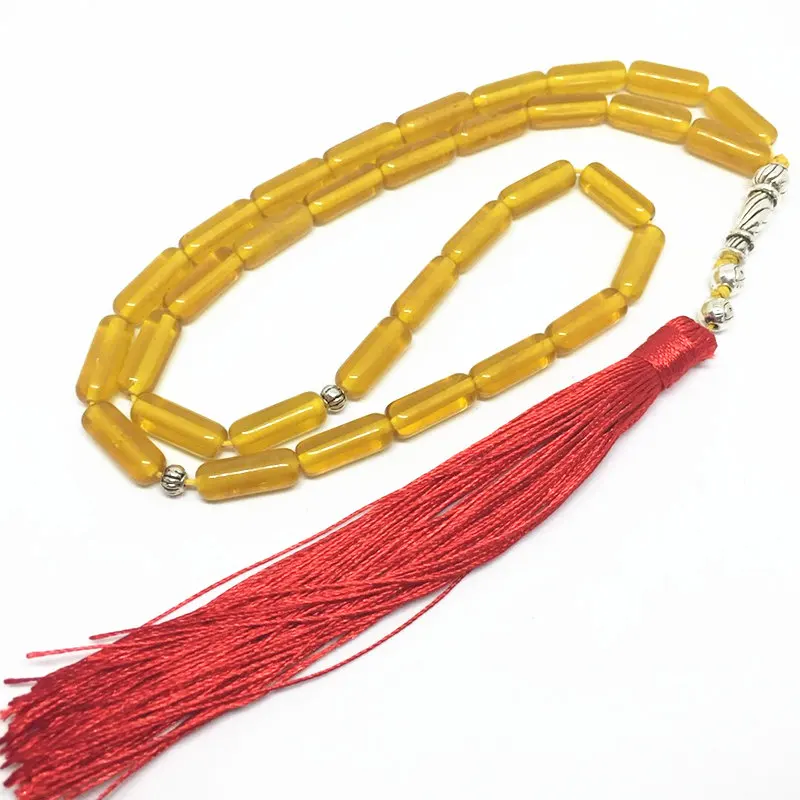 6 мм * 16 Смола Бусины 33 четки с красным tessal Исламская Мусульманский Tasbih Аллах для