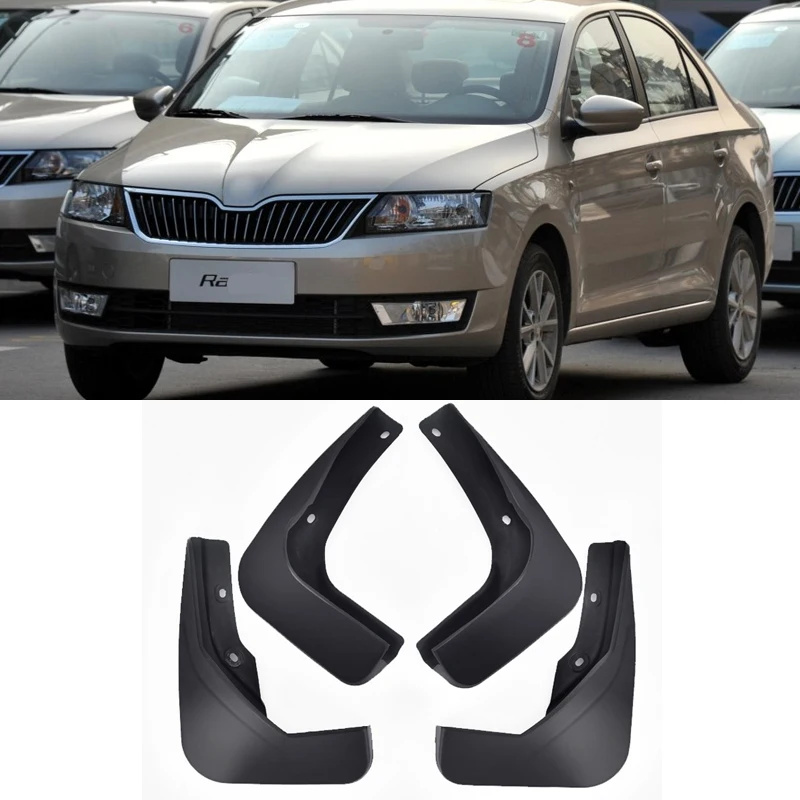Автомобильные передние и задние брызговики для 2012- Skoda Rapid Брызговики, аксессуары Брызговики для автомобиля-Стайлинг Крылья 1 комплект брызговиков