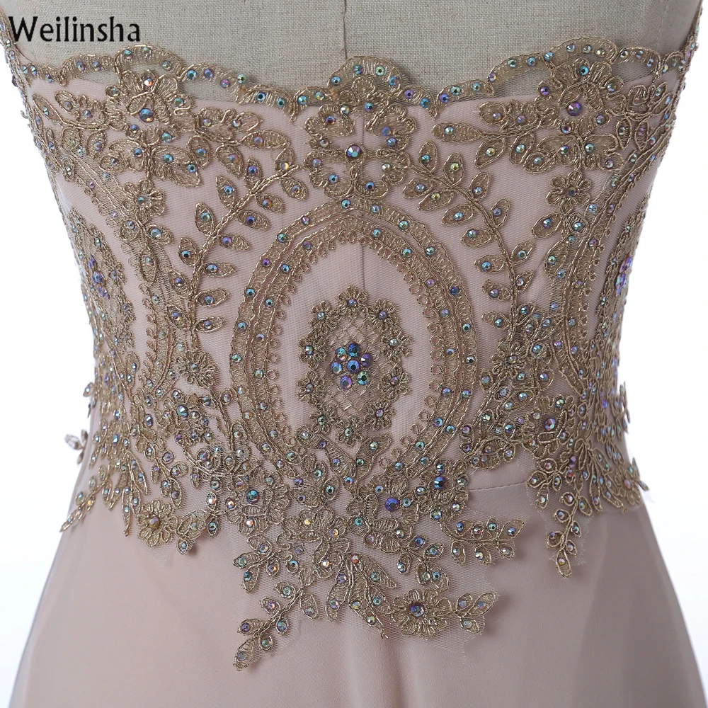 Weilinsha 2017 На Складе Длинные Вечерние Платья Прямо Длиной До Пола Милая Vestido де