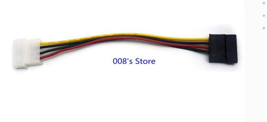New 2Pcs Serial ATA SATA 15Pin(M) Revolution To IDE 4Pin(F) Power Adapter Cable Extenders Wholesale For Hard Drives &amp CD ROM |
