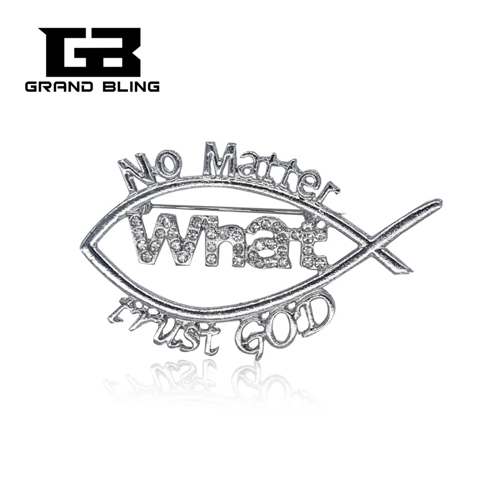 Христианские заколки на лацкан с Иисусом булавка рыбка со словами не важно что