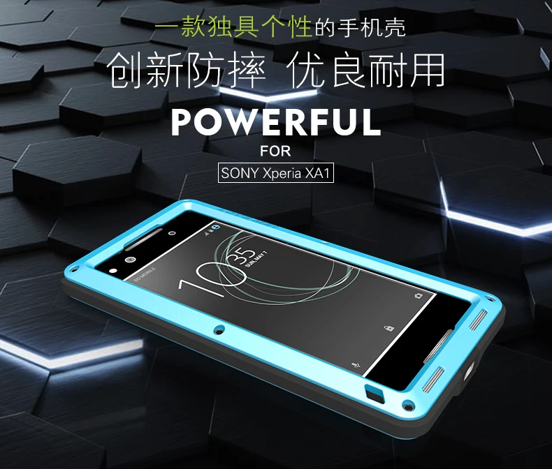 LOVE MEI мощная капля грязи Водонепроницаемость gorilla glass+ Алюминиевый металлический защитный чехол для sony Xperia Z3 Z4 Z5/XA1 Ultra/M5/T2