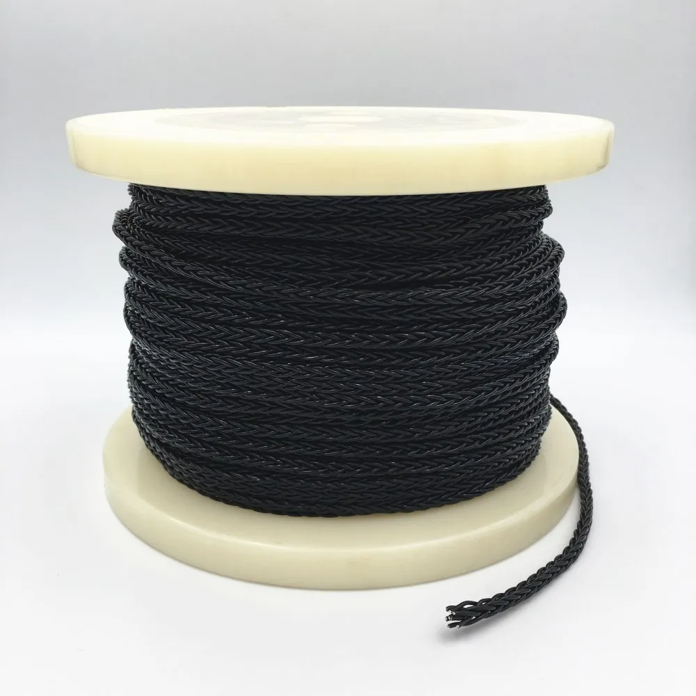 10 м черный HIFI 6N 8 ядер кабель для наушников DIY Repari наушники экстремально мягкий
