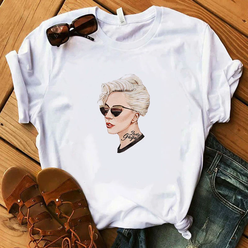 Vogue Awesome Lady Gaga Fan shirt A Star is Born Design футболка модная Женская Топ трендовая одежда Oscar