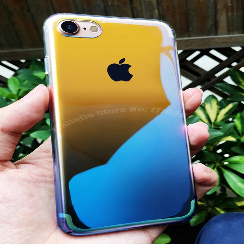 200 шт. чехол для iPhone 7 Роскошный прозрачный с градиентом цвета Plus 6 6S сверхтонкий