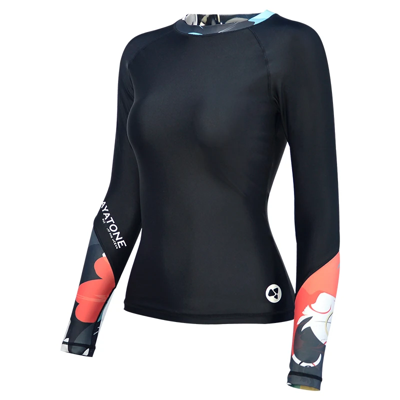 LayaTone Rash Guard Women Long Sleeves Swimwear Swimsuit UV 50+Swimming Surfing Bathing Suit Sport Beach Fitness Gym Yoga Shirts | Спорт и