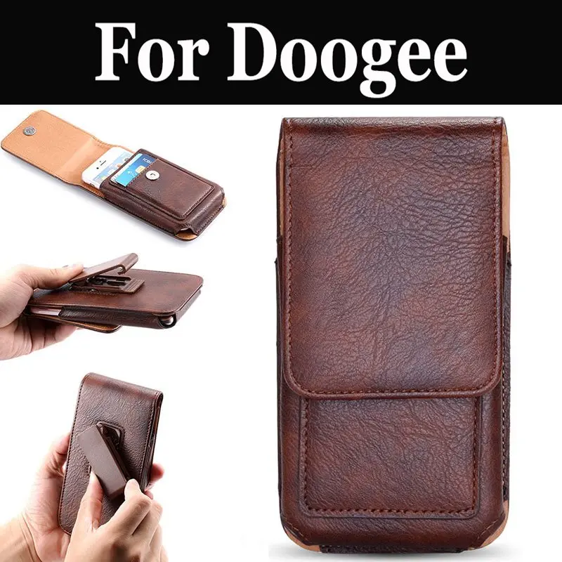Вертикальный кожаный чехол Кобура Для Doogee Y300 Y6 Shoot 1 X9 Mini X7 F7 T6 Pro X5 Max T3 Mix