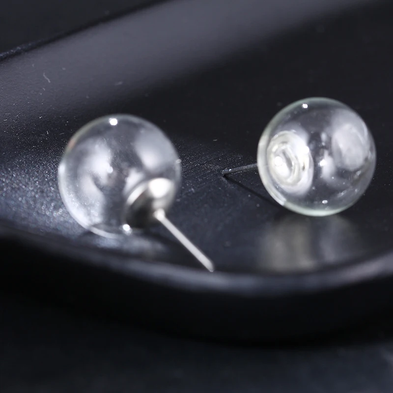 Женские серьги пусеты RscvonM Модные прозрачные пупырышки с шариками