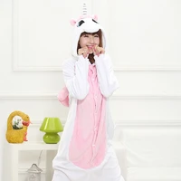adult kigurumi onesies anime cospaly costume for women animal pink unicorn onepieces sleepwear home wear cloths