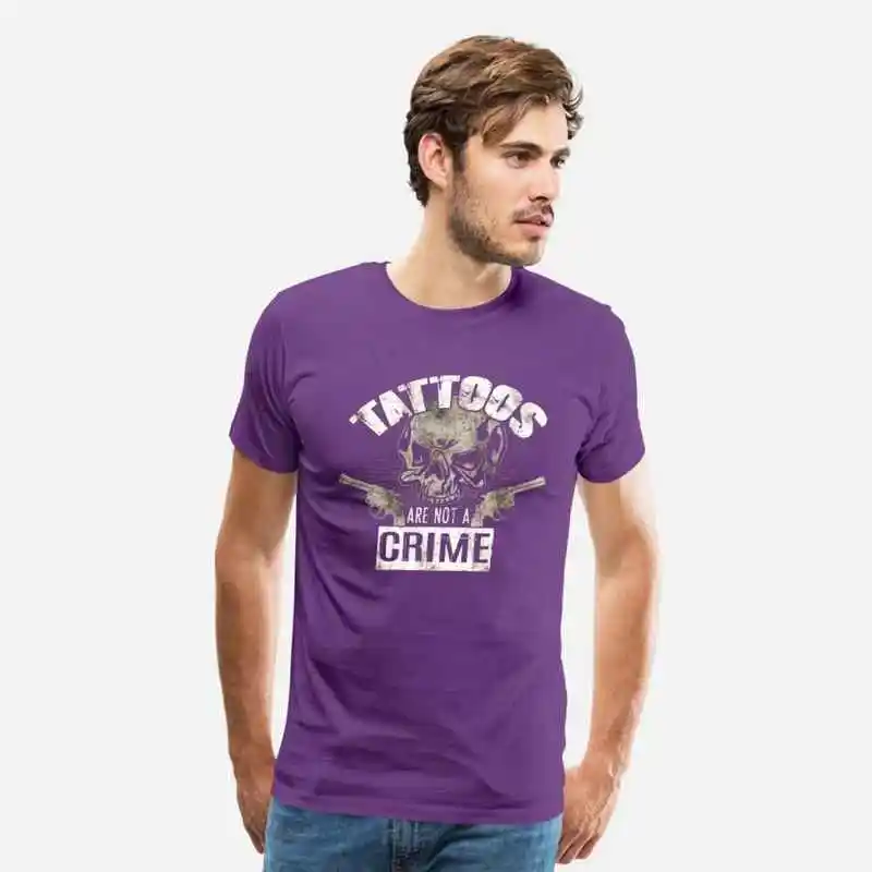 Men's Tattoos customized Print Handmade Tattooed Nurse You are not a crime Tatts Fashion Novelty Funny Personalized T-shirt | Мужская
