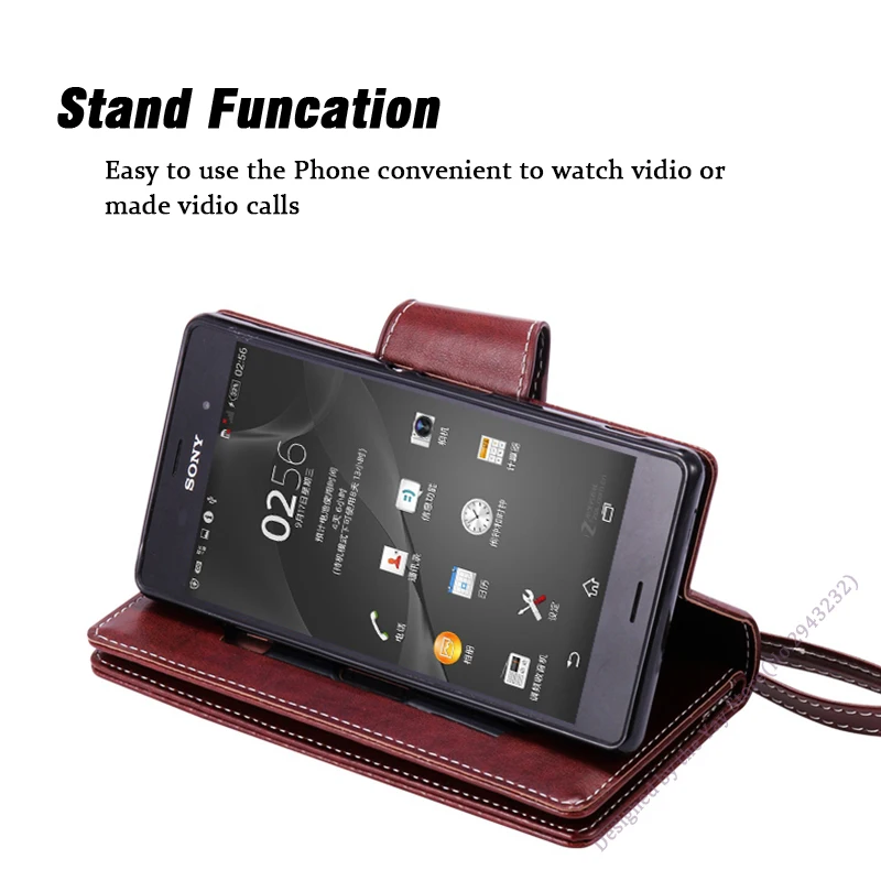 Nephy кожаный чехол для телефона Sony Xperia Z3 D6603 D6633 D6643 D6653 кошелек с держатель карт Mikeup