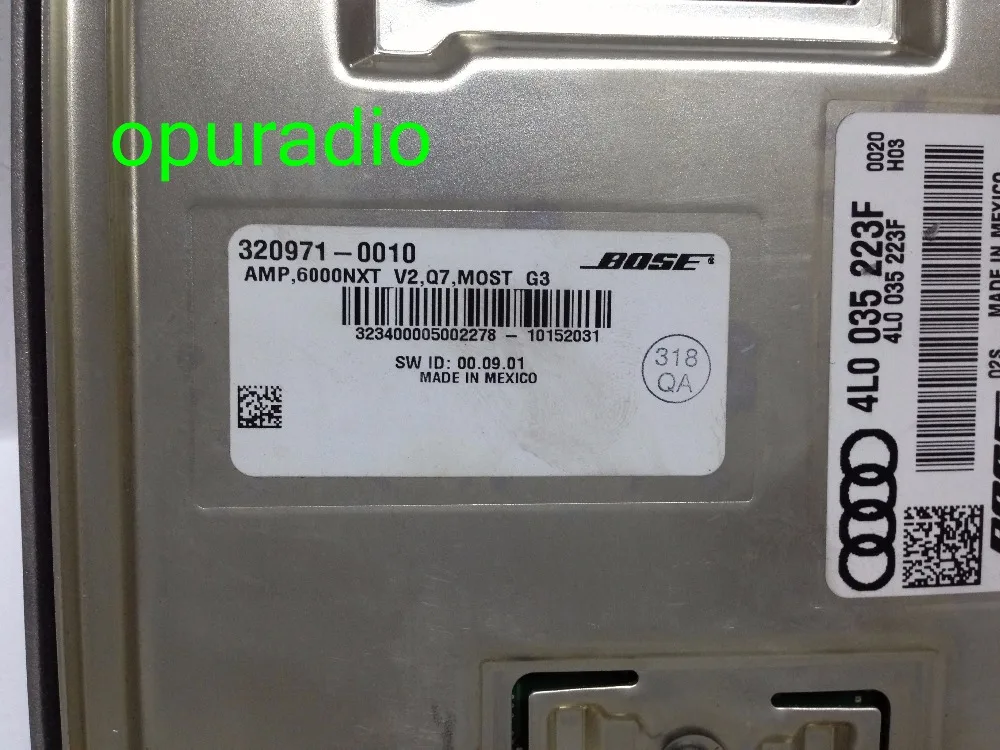 Усилитель 4L0 035 223F 4L0035223F Фабричный DSP MOST AMP 6000NXT V2 G3 323400-0050 для AUDIQ7 A4L автомобильная