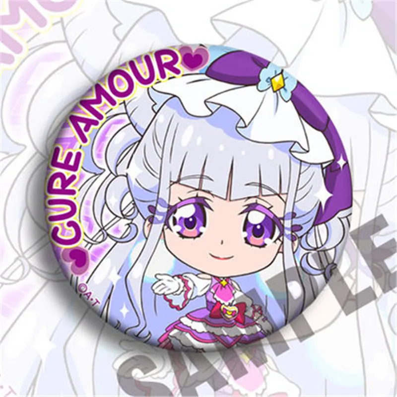 Аниме мультфильм Hugtto! Брошь на пуговицы Pretty Cure Yell Ange большого размера значок