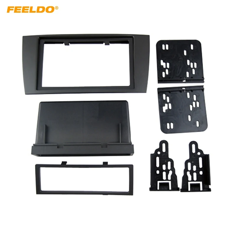 

FEELDO Car 2DIN Refitting CD DVD Radio Fascia Frame for JAGUAR S&X 2003-2008 Stereo Dash Face Plate Frame Panel Mount Kit #5225