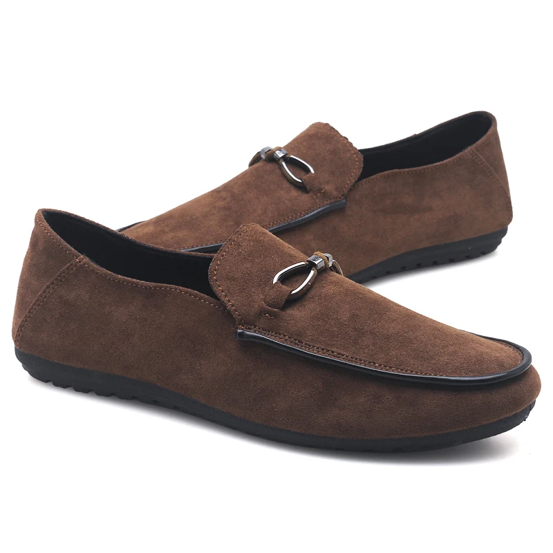 Summer Breathable Moccasins Men Loafers Business Shoes Male Flats Flock Metal Decoration Casual Boat Walking Driver Footwear XX4 | Обувь