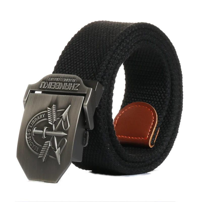 Мужской холщовый ремень LITTOX темно зеленый армейский тактический с драконом 2019|army