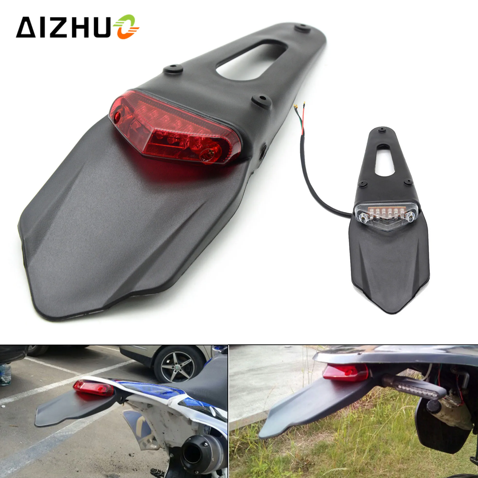 

Motorcycle Rear Fender Stop Enduro Taillight Turn Signal for HONDA CRF250L CRF250M SL 230 KAWASAKI KDX 125 250 KLX 125 250