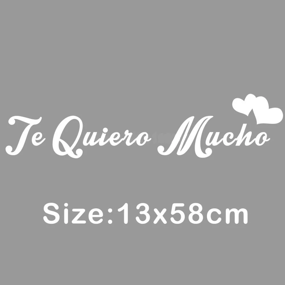Новые продажи цитаты на испанском виниловые наклейки стену te quiera mucha I love you Letterings