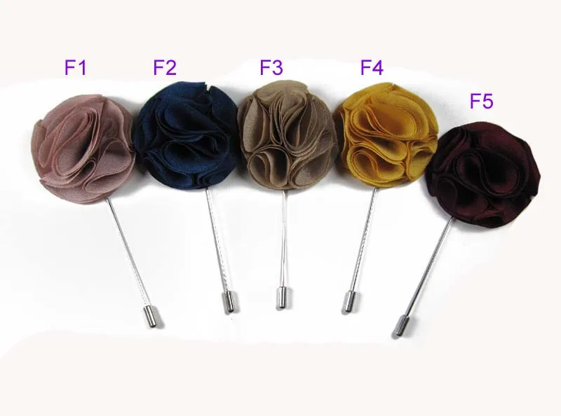 

Wholesale - Fashion Women 5CM fabric flower brooch pins stick pins 24pcs/lot 24color for your choice free shipping