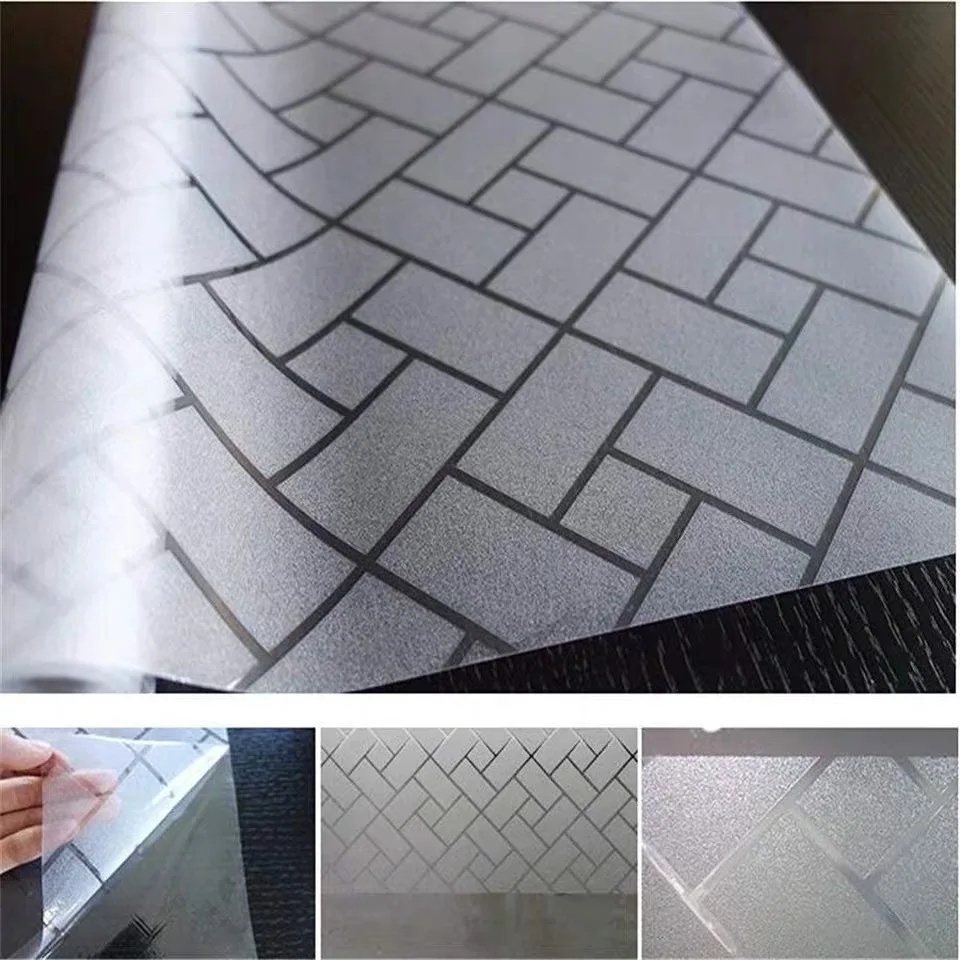 Статическая липкая стеклянная пленка оконная наклейка решетка домашнее окно