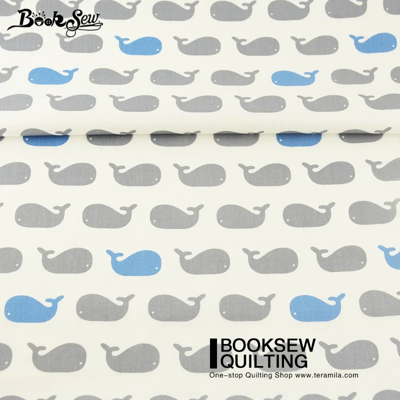 Тканевые шторы Booksew из 100% хлопка с узором в виде маленьких китов подушки стеганая