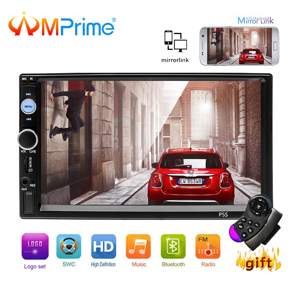 AMPrime Авторадио 2 Din Автомобильный мультимедийный плеер 7 &quotCar Радио Bluetooth аудио