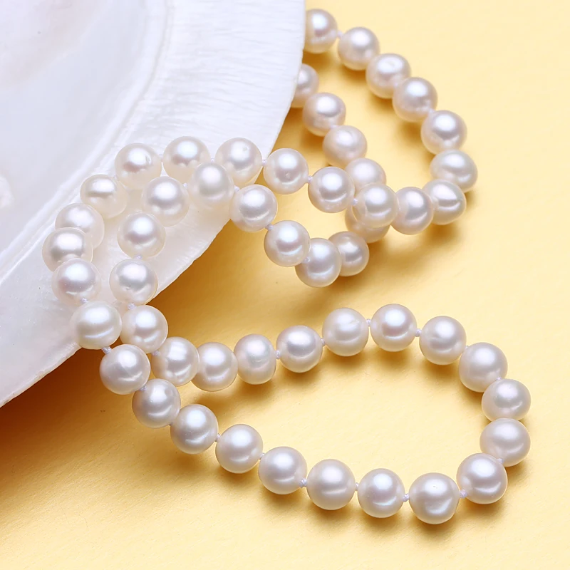 

FENASY Genuine Natural Freshwater Baroque Pearl Necklaces For Women Pearl Jewelry Short Choker Necklace Party Female Accessories