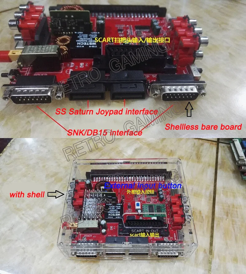 JAMMA CBOX box Joypad конвертировать доска JAMMA в DB 15pin конвертер SCART выход для любого JAMMA аркадная игра PCB SNK материнская плата