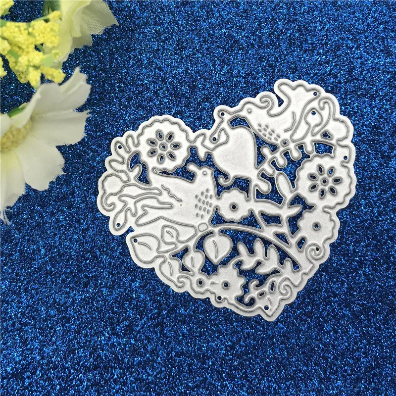 Металлический трафарет для рукоделия рамка в форме сердца скрапбукинг