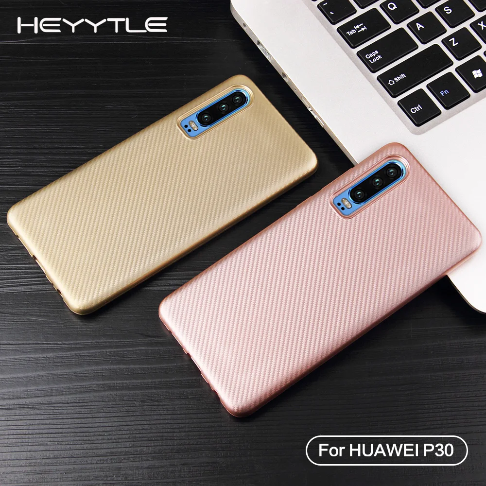 Heyytle Ultra Thin Carbon Fiber Case For Huawei P smart P20 P30 Pro Mate 20 10 Lite Soft TPU Cover Nova 3 Shock Fundas |