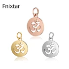 Fnixtar Высокое качество нержавеющая сталь 3 цвета Кулон Браслет полированный Ом Йога Подвески для изготовления ювелирных изделий металлический Шарм 10 шт.лот