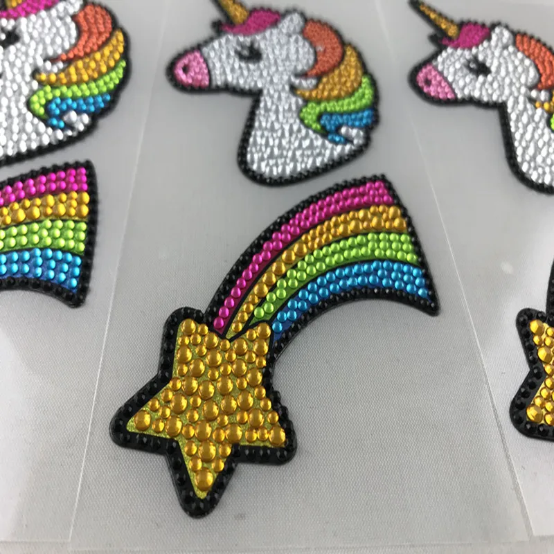 Multicolor Unicorn Motif Acrylic Rhinestones Stickers Phone PC Shoes Bag Car Art Decals Bags Beauty Decor DIY Accessories | Дом и сад