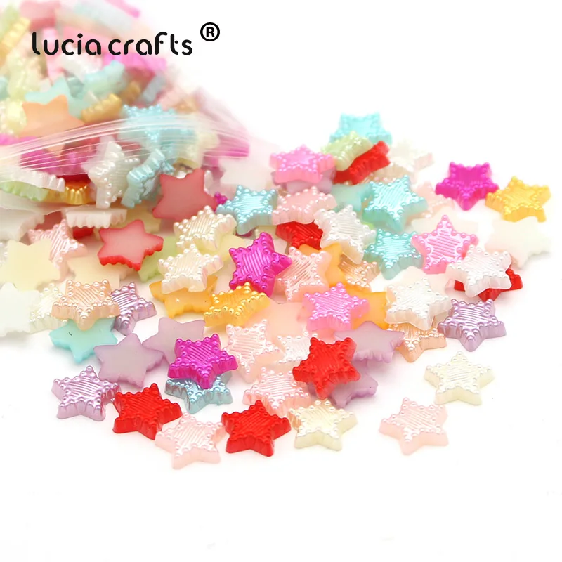 SALE 10mm Star Imitation Pearls Flat Back For DIY Scrapbooking Kid Art Accessories F0305 | Дом и сад