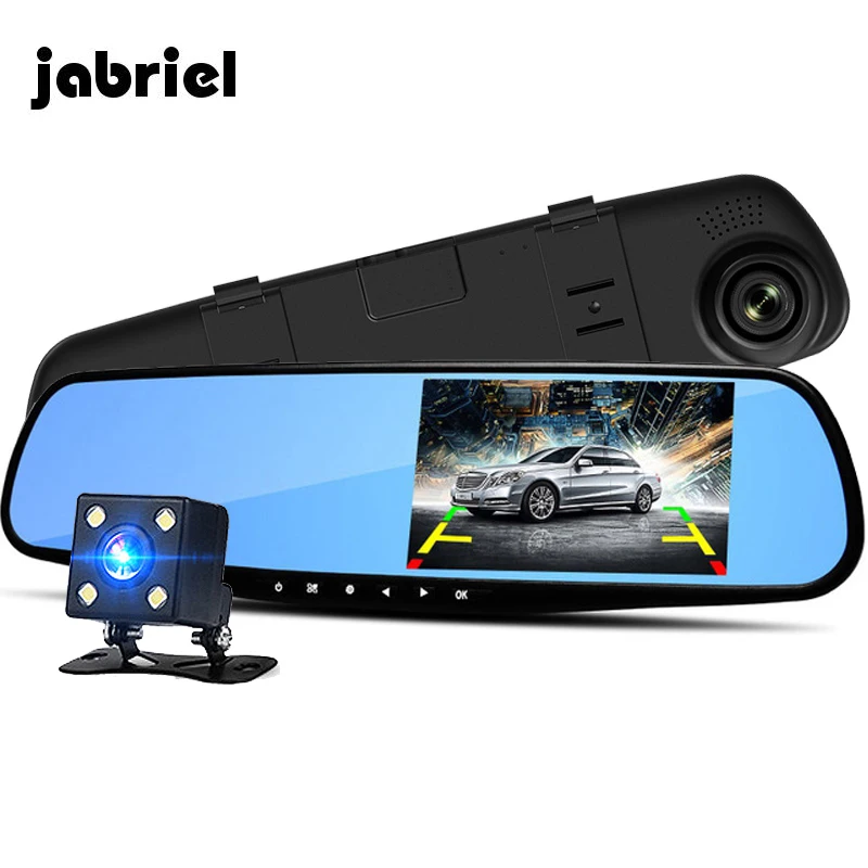 Зеркало видеорегистратор Jabriel Full HD 1080P 4 3 дюйма|Видеорегистраторы| |