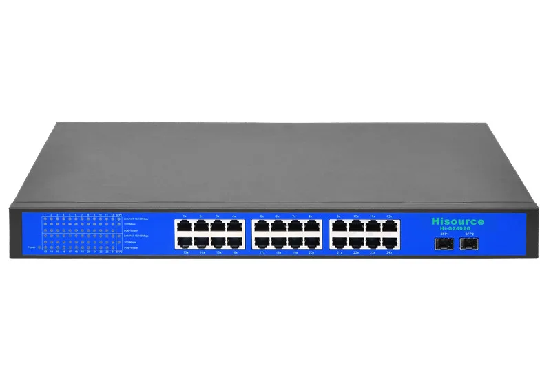 250 Вт мощность 24 + 2 Порты и разъёмы полный коммутатор gigabit PoE (встроенный) 24*10/100/1000