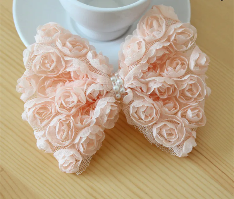 

5yard/pack Diy rose chiffon flower laciness lace trim accessories materials Lace trimming fabric