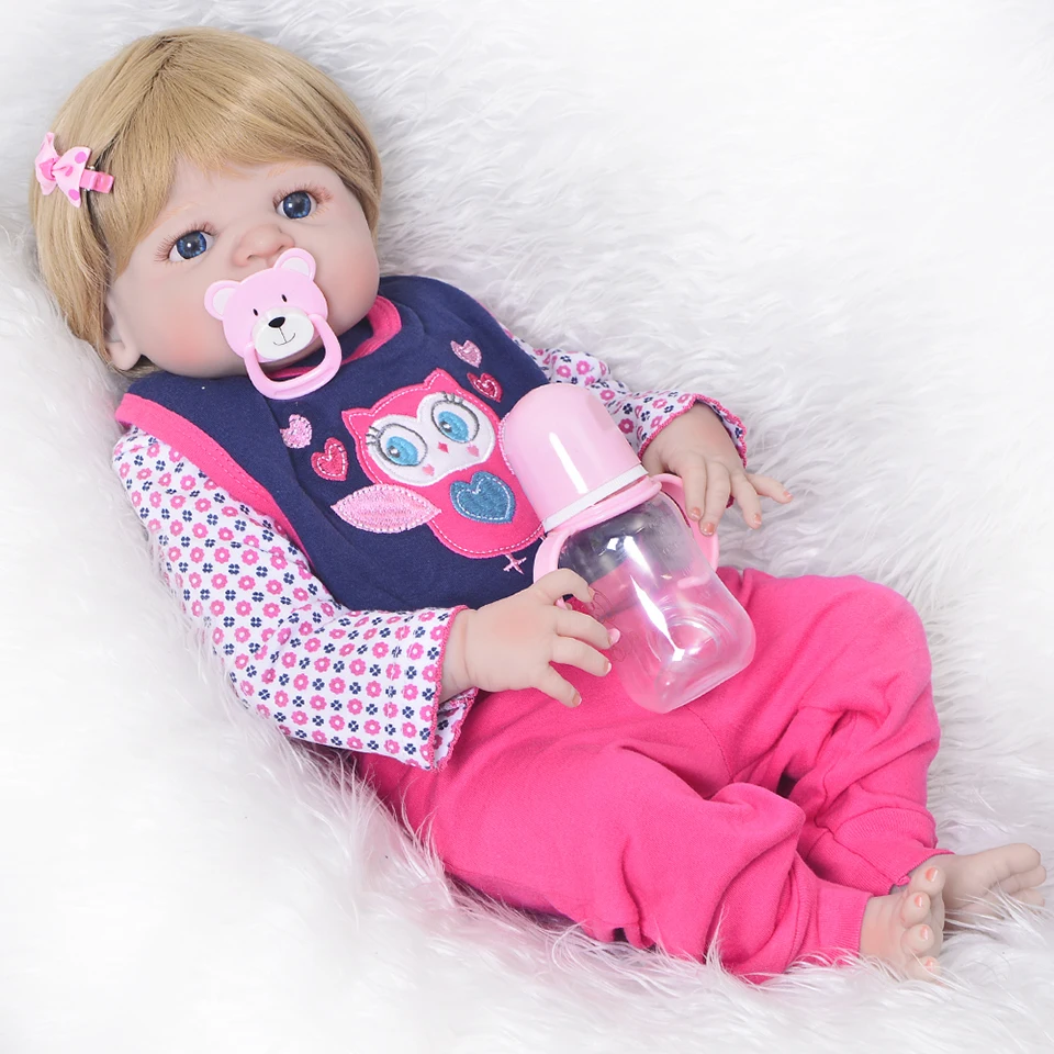 

Реалистичная силиконовая кукла-реборн Bebes reborn, 57 см, кукла-девочка для купания, мягкая виниловая Реалистичная кукла-младенец для новорожден...
