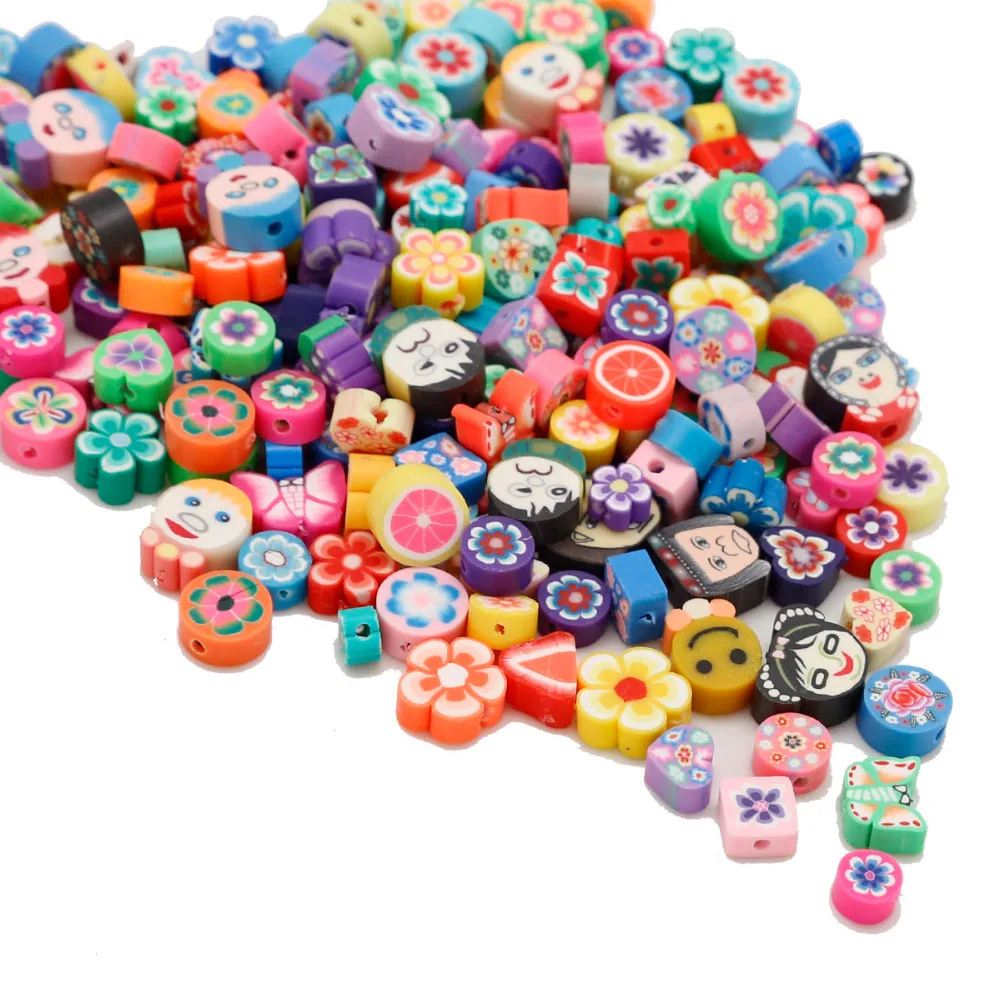 25 шт. разноцветные бусины из полимерной глины|bead jewelry projects|jewelry brandbeaded hair |